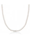 Miluna Necklace - Boule and Fantasy with Freshwater Pearls and Natural Diamonds - 0