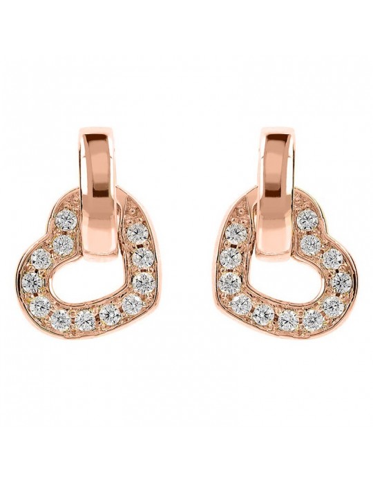 Bronzallure Earrings - Capsules - Heart - Cubic Zirconia -WSBZ02299.WR