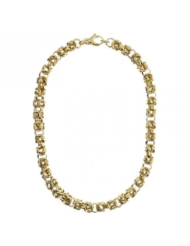 Etruscan Necklace - Ithaca - Choker - Byzantine Chain - WSET00748YG 2