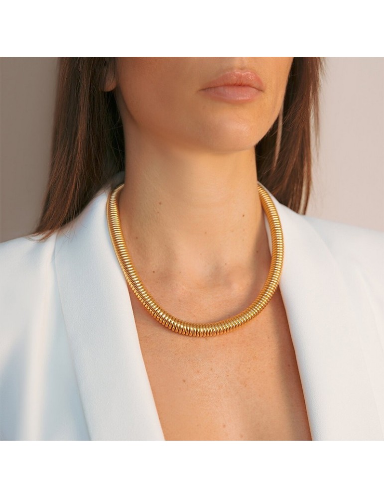 Collana Etrusca - Itaca - Girocollo - Dorato - Tubogas - WSET00790YG