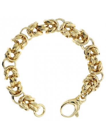 Bracciale Etrusca - Itaca-Maxi Catena Bizantina Martellata-WSET00749YG
