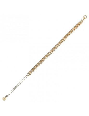 Bracciale Etrusca - Itaca - Maxi Catena a Spiga Martellata-WSET00754YG 2