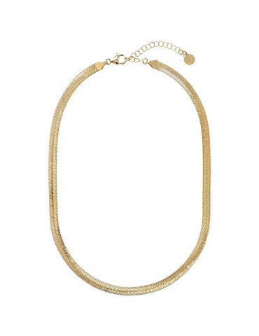 Etruscan Necklace - Ithaca - Flat Snake Chain - WSET00755YG 2