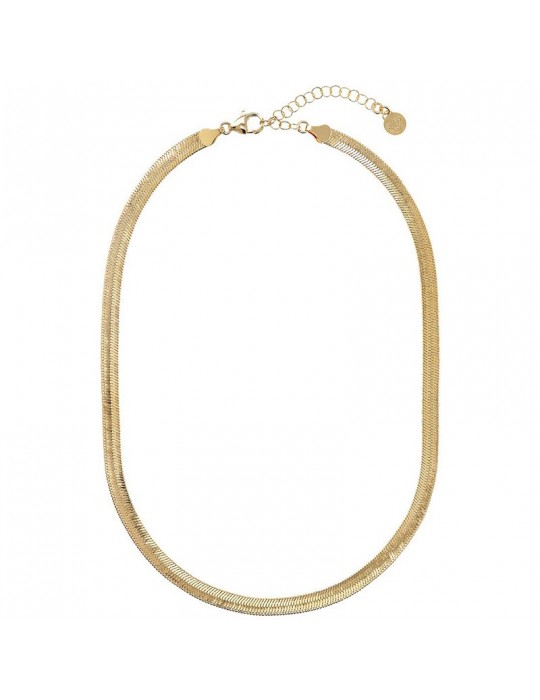 Etruscan Necklace - Ithaca - Flat Snake Chain - WSET00755YG