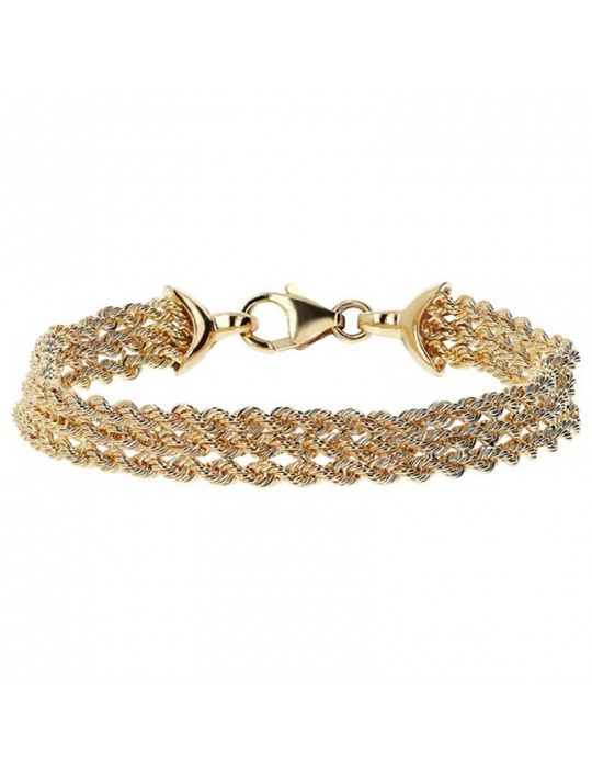 Etruscan Bracelet - Ithaca - Multistrand - Gold-Rope Chain-WSET00762YG