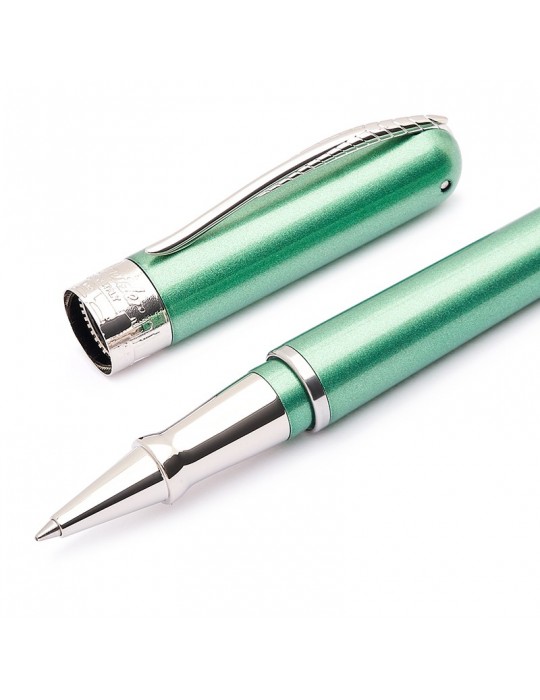 Pineider Rollerball Pen - Avatar UR Shiny Palladium Trims - Mint - 0