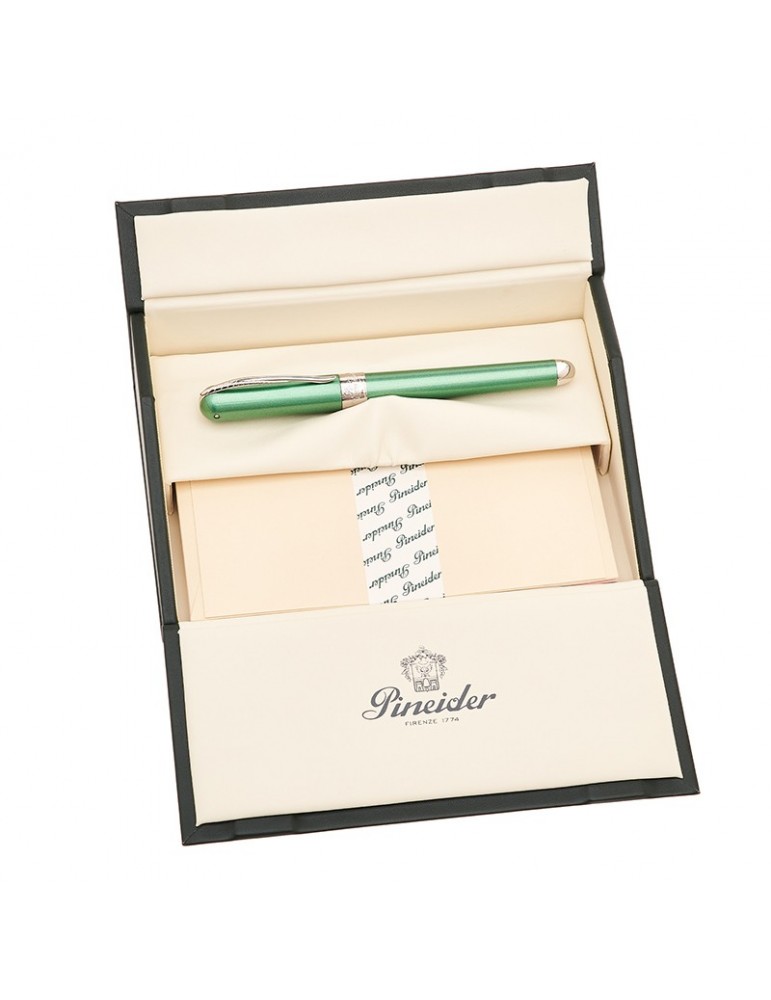 Pineider Rollerball Pen - Avatar UR Shiny Palladium Trims - Mint - 0