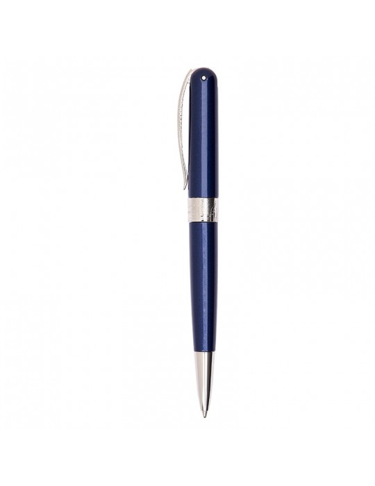 Pineider Ballpoint Pen - Avatar UR Shiny Palladium Trims - Blue - 0
