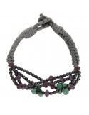Della Rovere Bracelet - Dark Green Crystals - Pink - EMAIB01