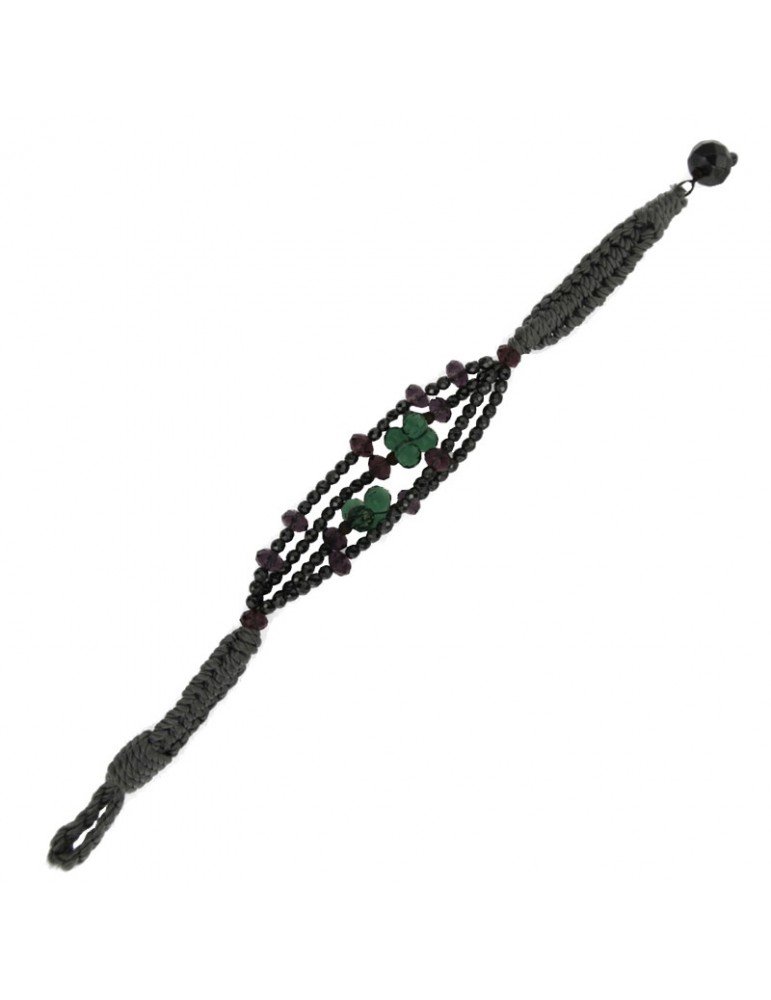 Della Rovere Bracelet - Dark Green Crystals - Pink - EMAIB01