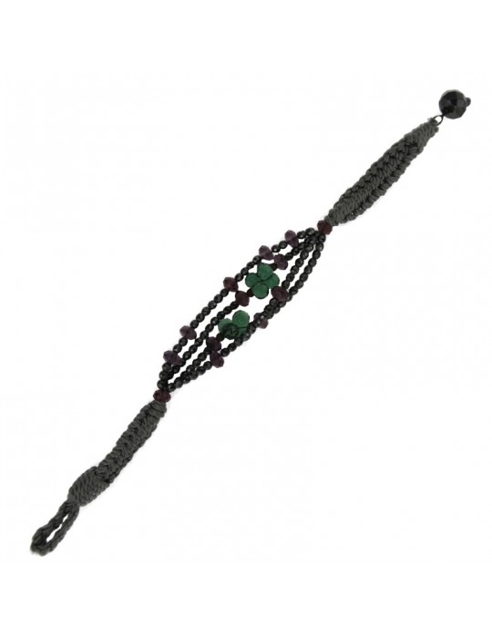 Della Rovere Bracelet - Dark Green Crystals - Pink - EMAIB01