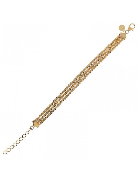 Etruscan Bracelet-Ithaca-Golden Multistrand-Daisy Chain-WSET00771YG