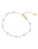 Bracciale Lelune - Classic in Oro Giallo 18 Carati con Perle Freshwater 3,5-4 mm - LLBR2141.1