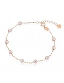 Lelune Bracelet - Classic in 18K Rose Gold with 3.5-4 mm Pink Freshwater Pearls - 0
