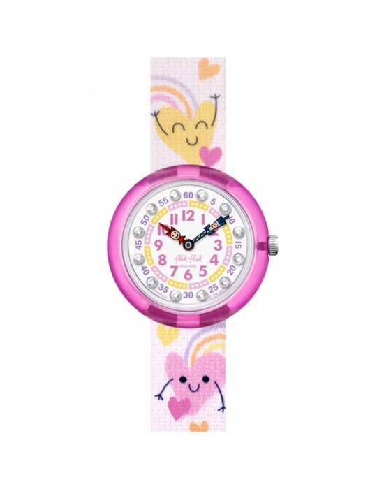 Orologio Flik Flak - Bouncing Hearts - Rosa - 32mm - Cuori - ZFBNP223