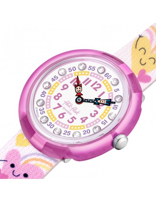 Orologio Flik Flak - Bouncing Hearts - Rosa - 32mm - Cuori - ZFBNP223