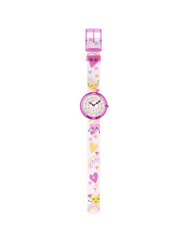 Flik Flak Watch - Bouncing Hearts - Pink - 32mm - Hearts - ZFBNP223