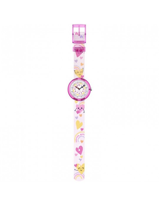 Flik Flak Watch - Bouncing Hearts - Pink - 32mm - Hearts - ZFBNP223