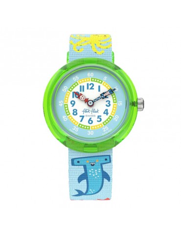 Orologio Flik Flak - Color in Neon - Verde - 32mm - Azzurro - ZFBNP232
