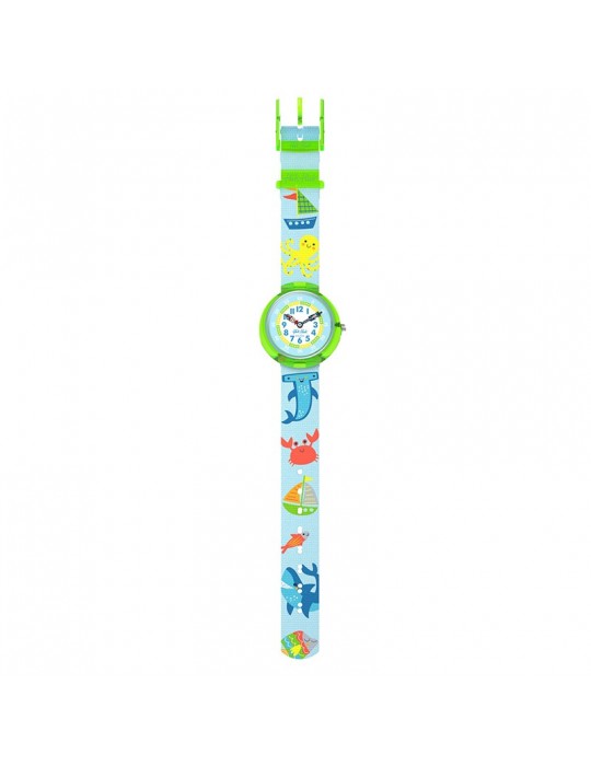 Orologio Flik Flak - Color in Neon - Verde - 32mm - Azzurro - ZFBNP232