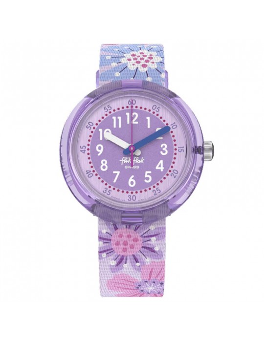 Flik Flak Watch - Flower Chaos - 32mm - Purple - Flowers - ZFPNP149
