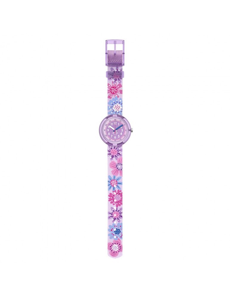 Flik Flak Watch - Flower Chaos - 32mm - Purple - Flowers - ZFPNP149