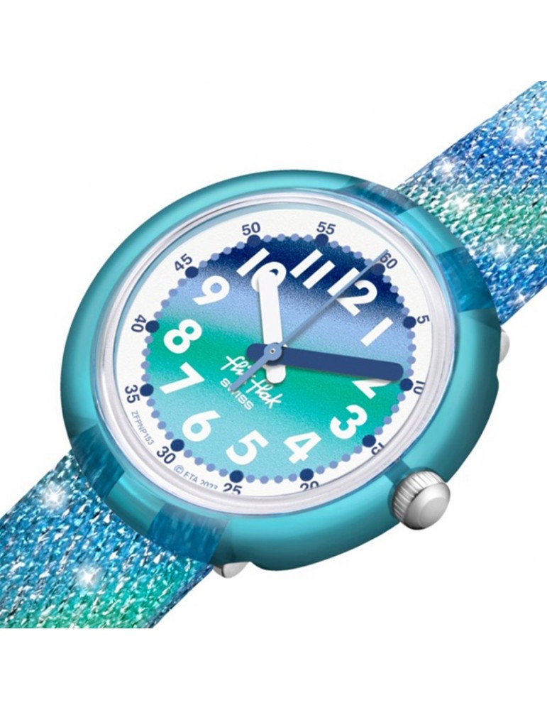 Orologio Flik Flak - Liquid Rainbow - 32mm - Verde - Azzurro- ZFPNP153