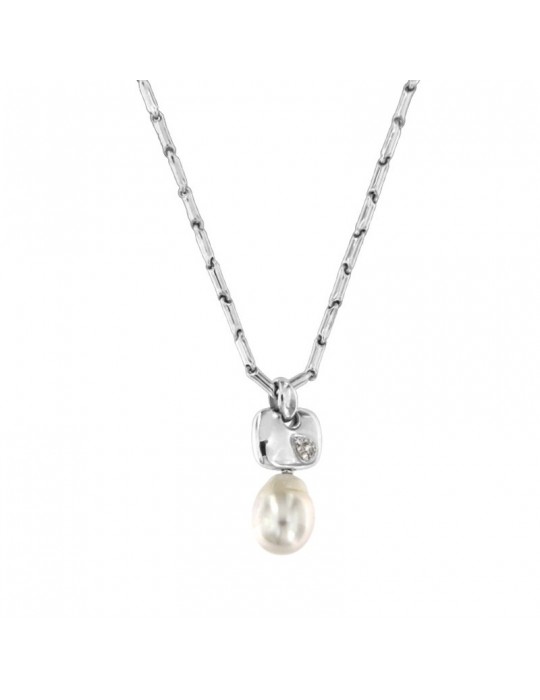 Collana Chimento - Bamboo Classic in Oro Bianco 18 carati con Perla 45 cm - Mia - 1G00489CC5430