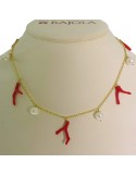 Collana Rajola - Palau - Gold - Corallo - Perle Bianche - 454476