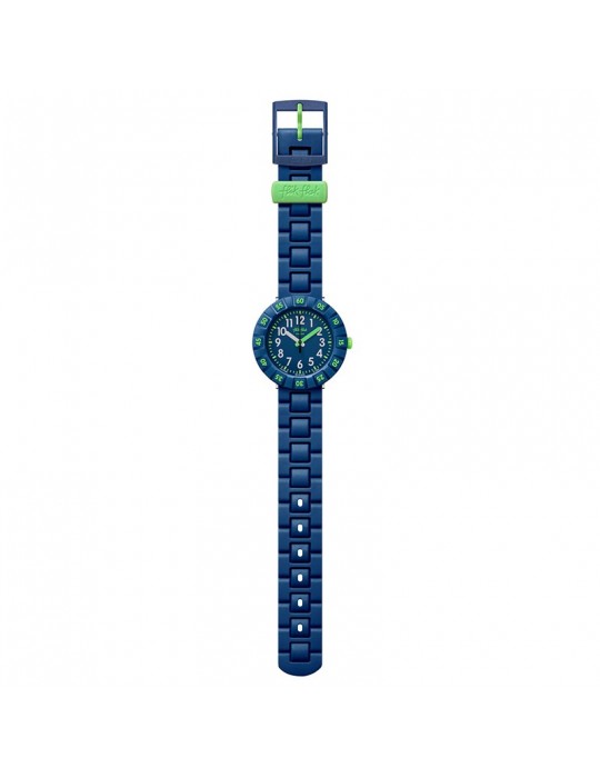 Flik Flak Watch - Solo Dark - Only Time - Blue - Green-37mm-ZFCSP086