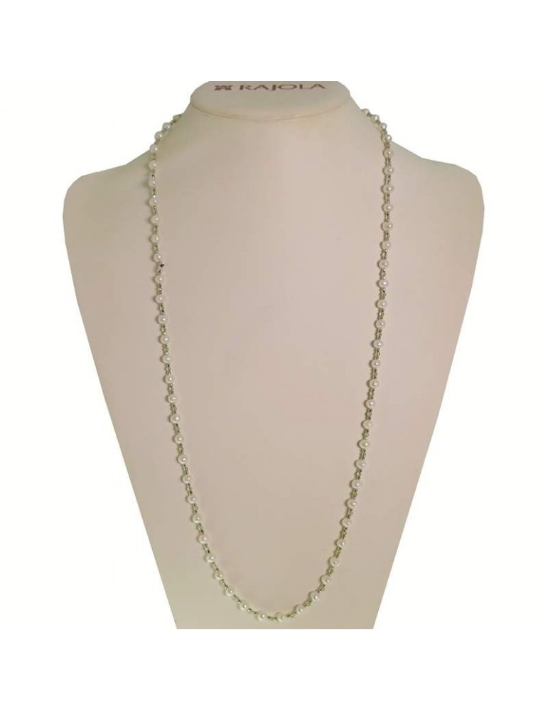 Rajola Necklace - Cecilia - Long - Peridot - White Pearls - 5439922