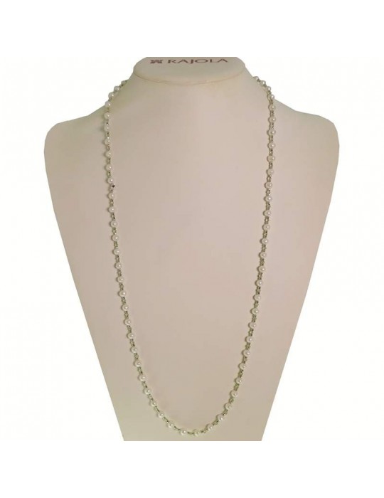 Rajola Necklace - Cecilia - Long - Peridot - White Pearls - 5439922