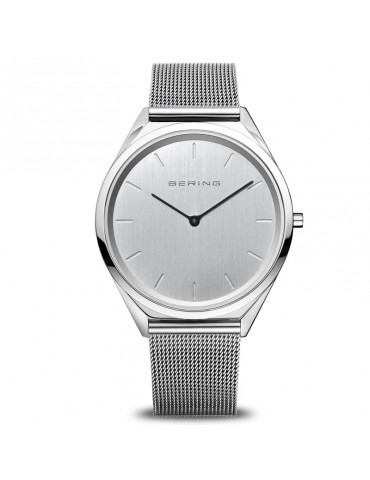 Bering Unisex Ultra Slim Bright Silver 39mm Watch - 0