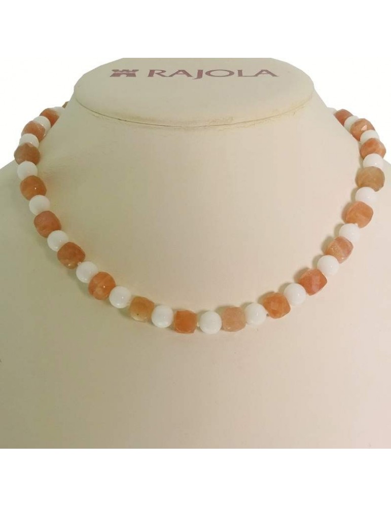 Collana Rajola - Rubik - Girocollo -Pasta Bianca-Pietra di Sole-544412