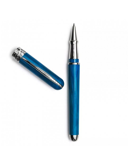 Pineider Rollerball Pen - Avatar UR Marble in Ultraresin - Neptune Blue - 0