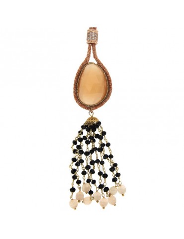 Sikè Necklace - Metallic - Long - Rose Gold - Cat's Eye-ART1031