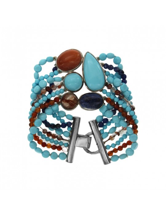 Bracciale Della Rovere - Pasta Turchese - Occhio di Gatto - BR1015