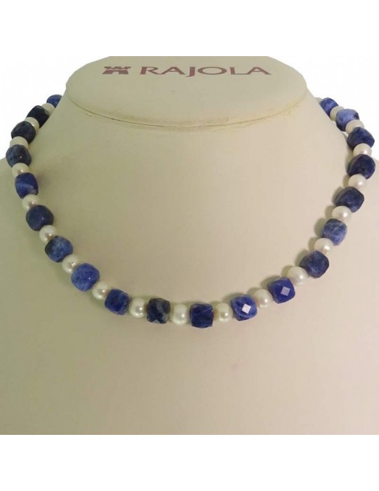 Rajola Bracelet - Rubik - Choker - White Pearls - Sodalite-544413 Rajola Bracelet - Rubik - Choker - White Pearls - Sodalite-544413