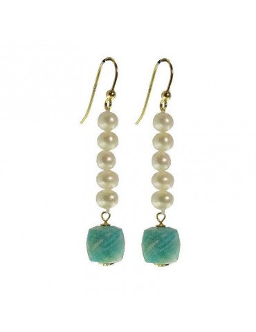 Orecchini Rajola - Rubik - Pendenti -Perle - Amazzonite - 544414OR