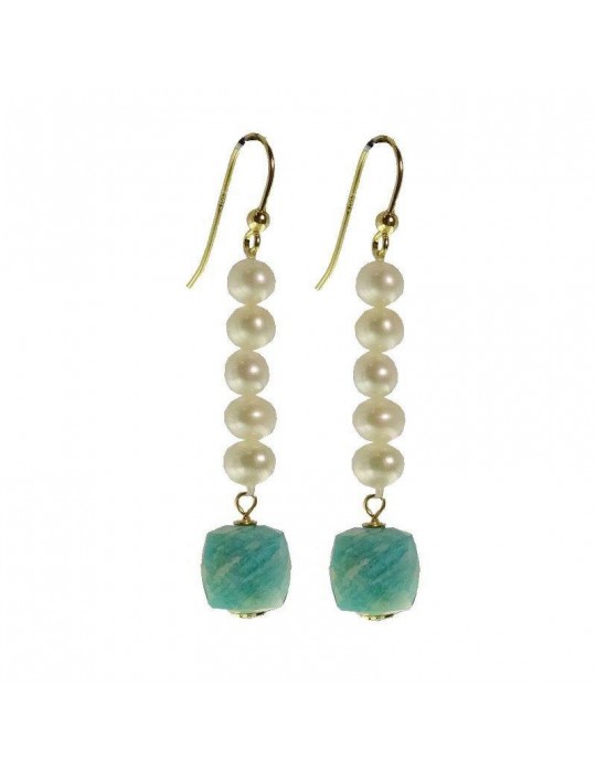 Orecchini Rajola - Rubik - Pendenti -Perle - Amazzonite - 544414OR