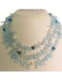 Collana Rajola - Shark - Multifilo - Acquamarina - Perle - 544761