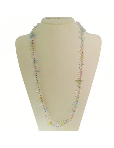 Rajola Necklace - Shark - Aquamarine - Rose Quartz - 544763L