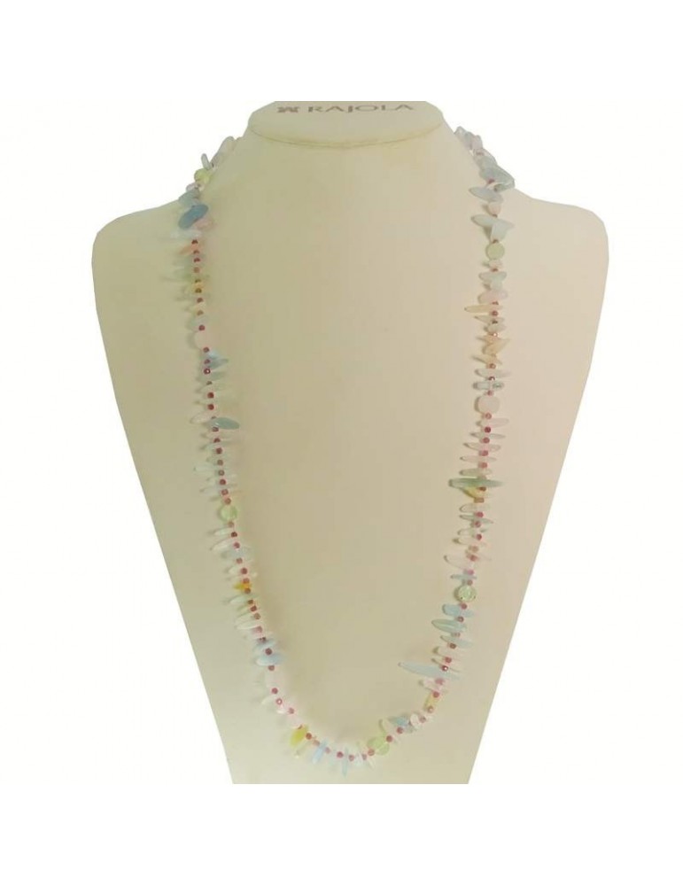 Rajola Necklace - Shark - Aquamarine - Rose Quartz - 544763L