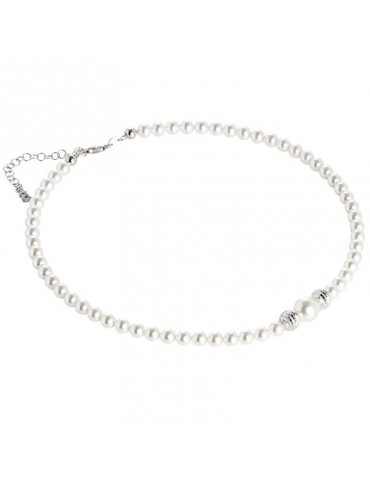 Collana Boccadamo - Perle - Argento 925% -Perle-Sfere Diamantate-GR649