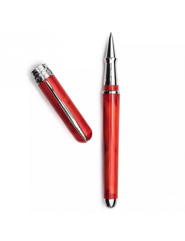 Pineider Rollerball Pen - Avatar UR Marble in Ultraresin - Devil Red - 0 2