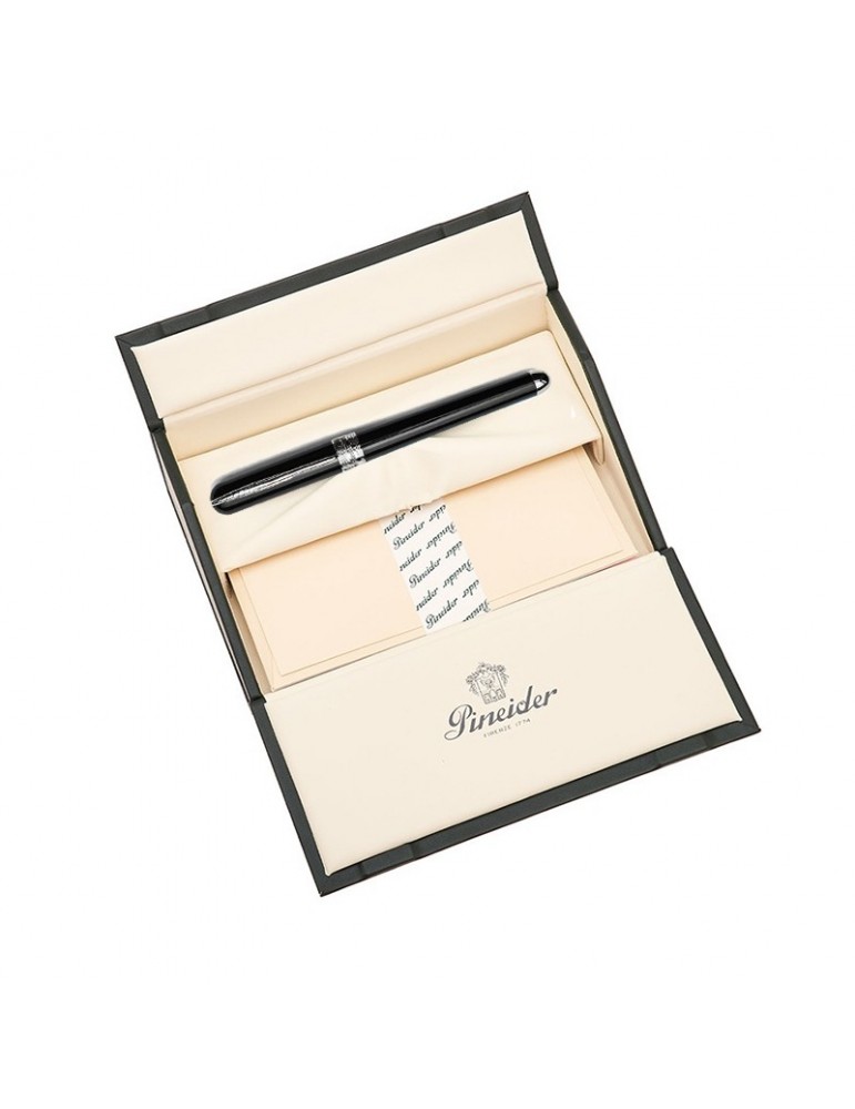 Pineider Rollerball Pen - Avatar UR Marble in Ultraresina - Graphene Black - 0