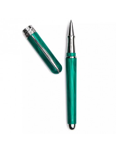Pineider Rollerball Pen - Avatar UR Marble in Ultraresin - Forest Green - 0 2