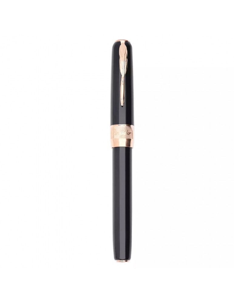 Pineider Fountain Pen - Classic Rose Gold - Black - 0