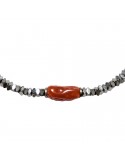 Bracciale Giadan - in Argento 925%-Ematite Silver-Corallo Rosso-B3RG55