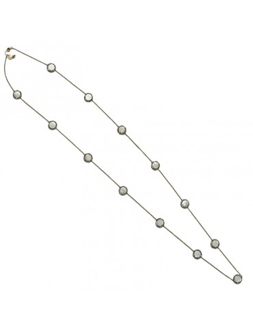 Collana Sikè - in Argento 925% Dorato - Ematite - Madreperla - ART613